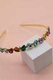 ACRYLIC BEAD RHINESTONE EMBELLISHED HEADBAND | 40HB114: MULTI