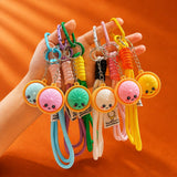 Cute Face Dumpling Wristlet Keychain ASSORTED