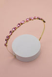 ACRYLIC BEAD RHINESTONE EMBELLISHED HEADBAND | 40HB114: PINK