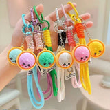 Cute Face Dumpling Wristlet Keychain ASSORTED