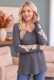 CHARCOAL THERMAL CROCHET TOP