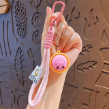 Cute Face Dumpling Wristlet Keychain ASSORTED